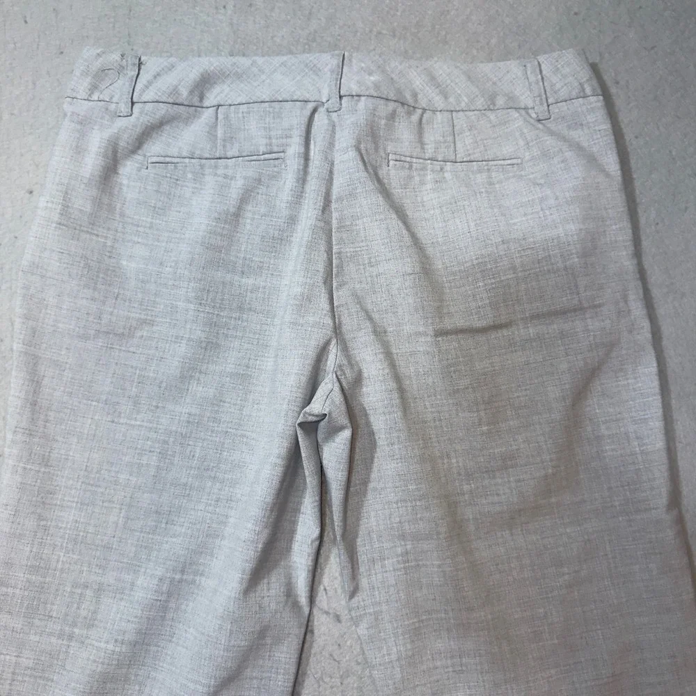 Daisy Fuentes Womens 12P Light Grey Heather Dress Pants Cropped‎ Capris Stretch